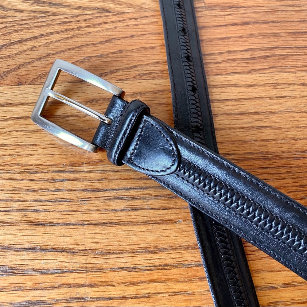 Vintage Johnson & Murphy Woven Leather Belt